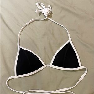 Victoria’s secret (Pink) black & white triangle bikini top